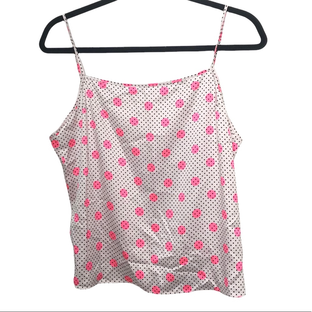 Victoria's Secret Pink Polka Dot & Black Microdot Satin Camisole